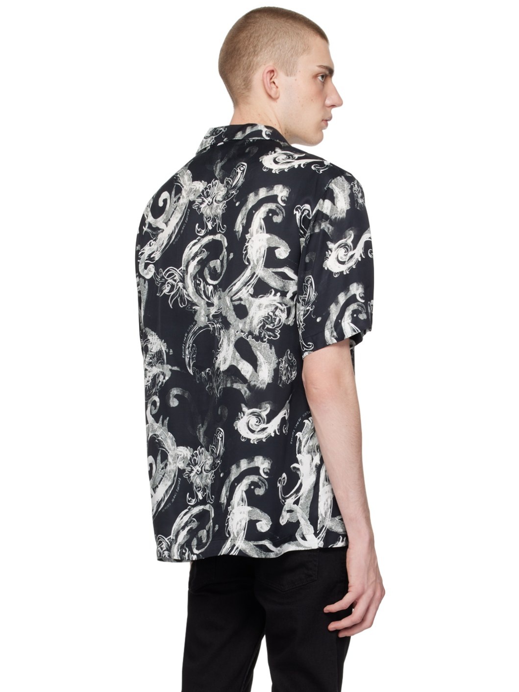 Black Watercolor Couture Shirt - 3