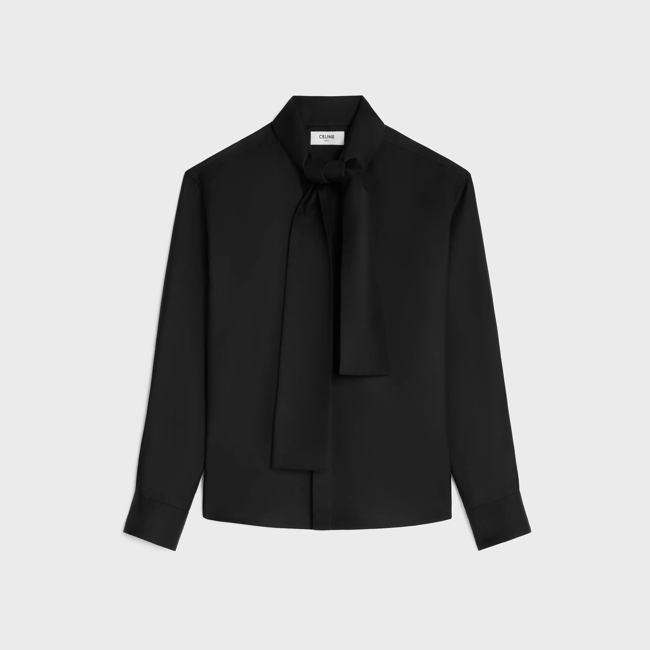 lavalliere shirt IN silk twill - 1