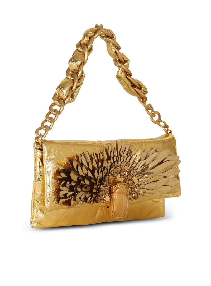 1945 Soft clutch bag in smooth embroidered leather 3