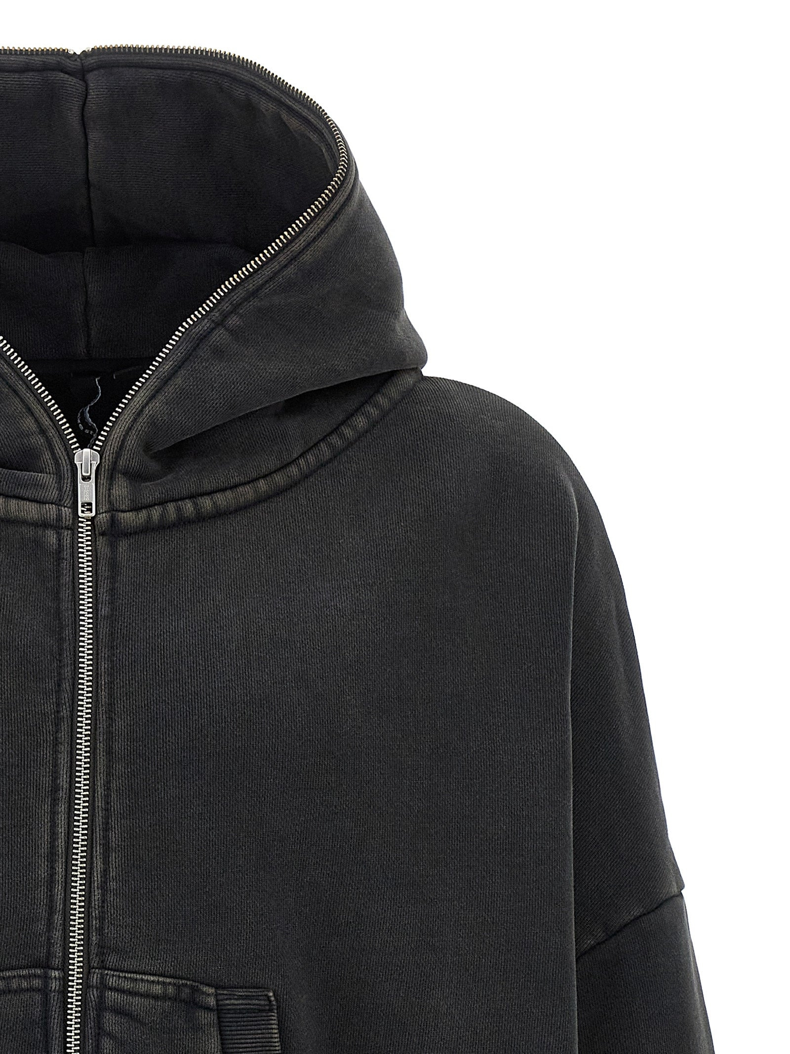 Eternal Zip Washed Sweatshirt Black - 3