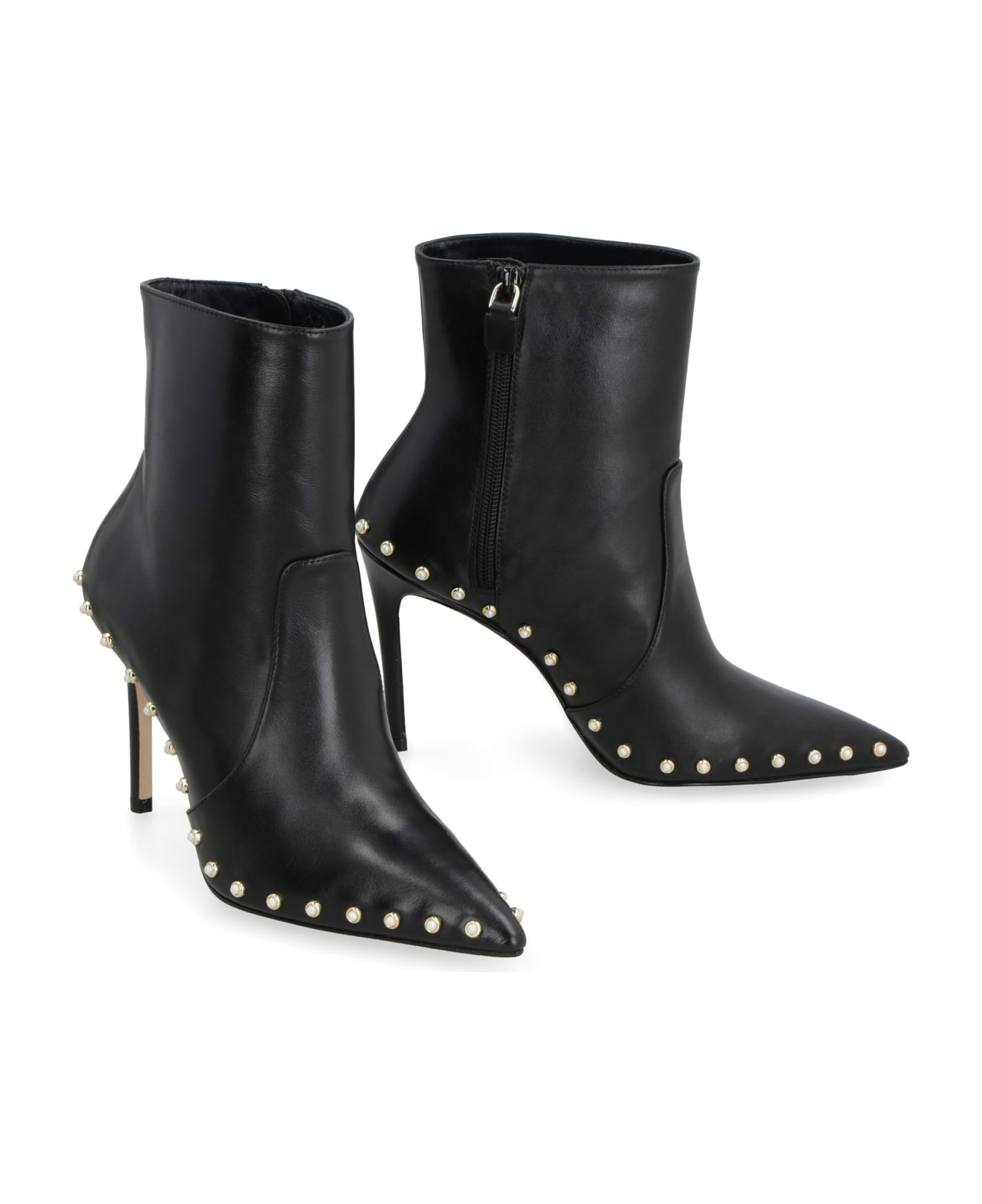 Stuart Leather Pointy-toe Ankle Boots - 3