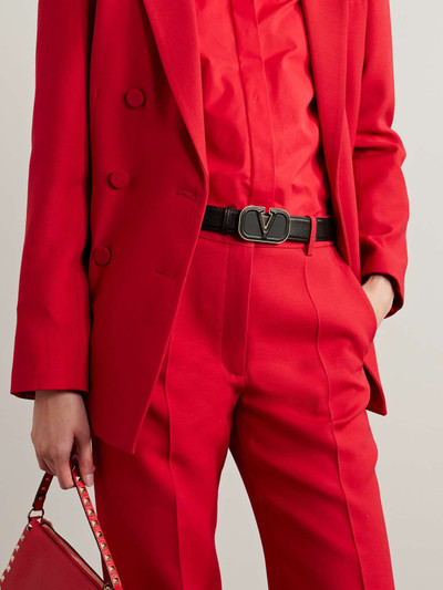 Valentino VLOGO textured-leather belt outlook