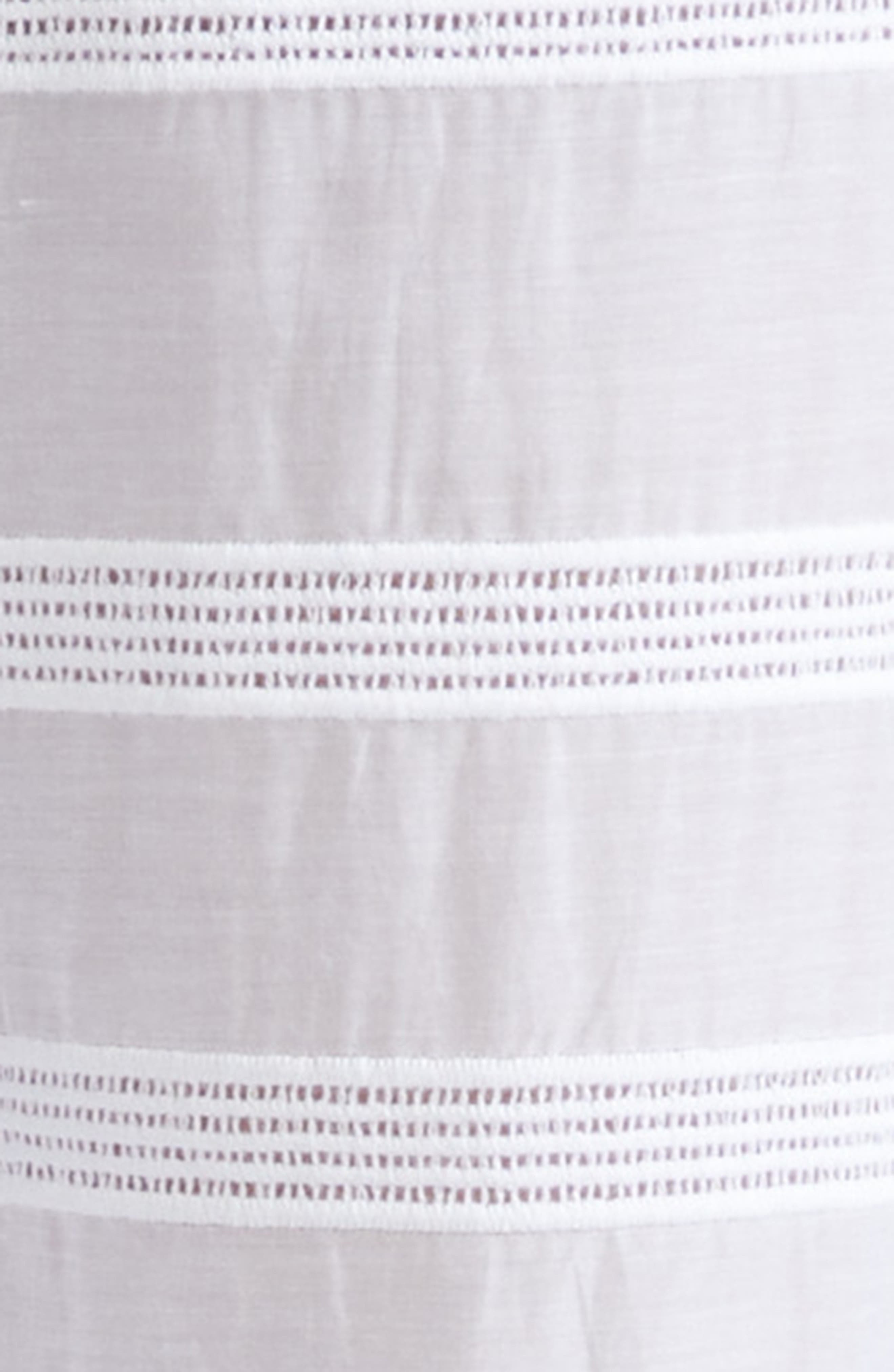 TOTEME Monogram Open Stitch Organic Cotton & Silk PJ Bottoms in White at Nordstrom - 7