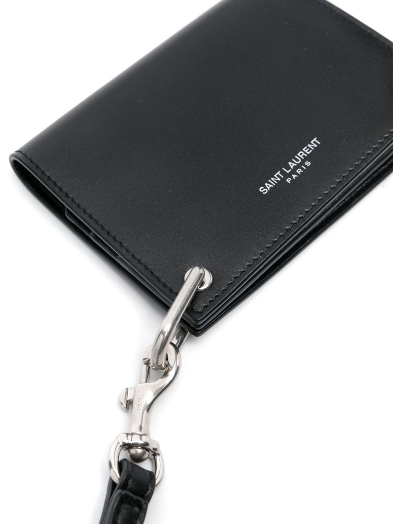 SAINT LAURENT logo-debossed cardholder outlook