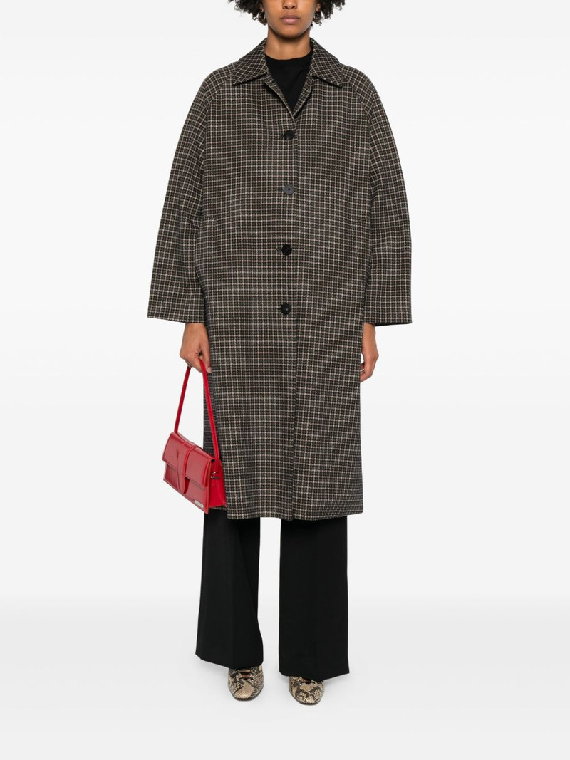Harris Wharf London checked button coat outlook