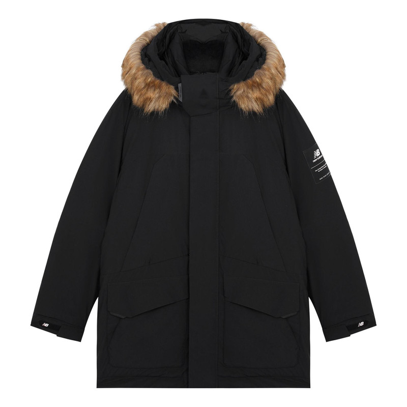 New Balance Warm Hooded Down Jacket 'Black' 5PB42201-BK - 1
