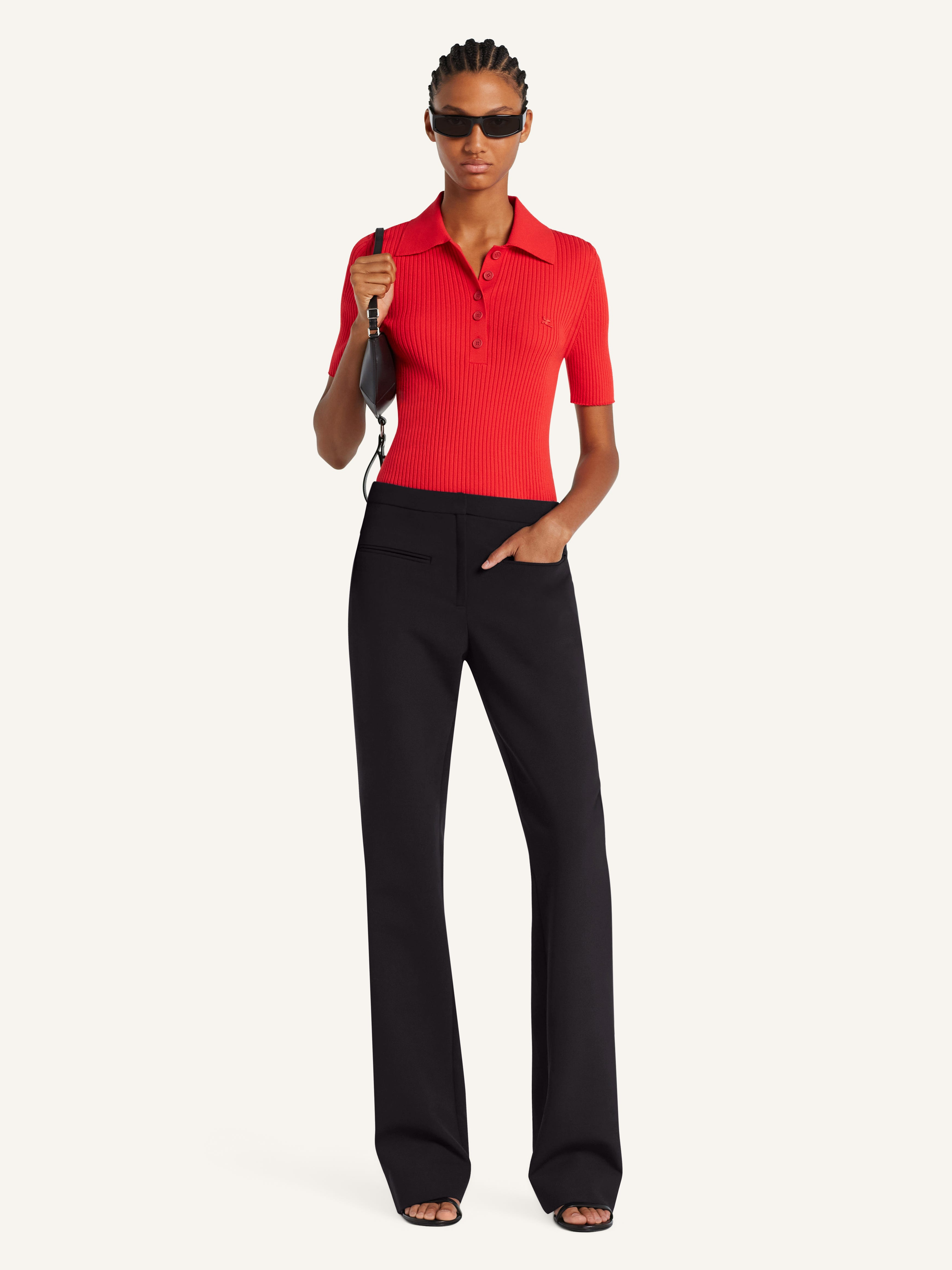 ICONIC RIB KNIT POLO SHIRT - 2