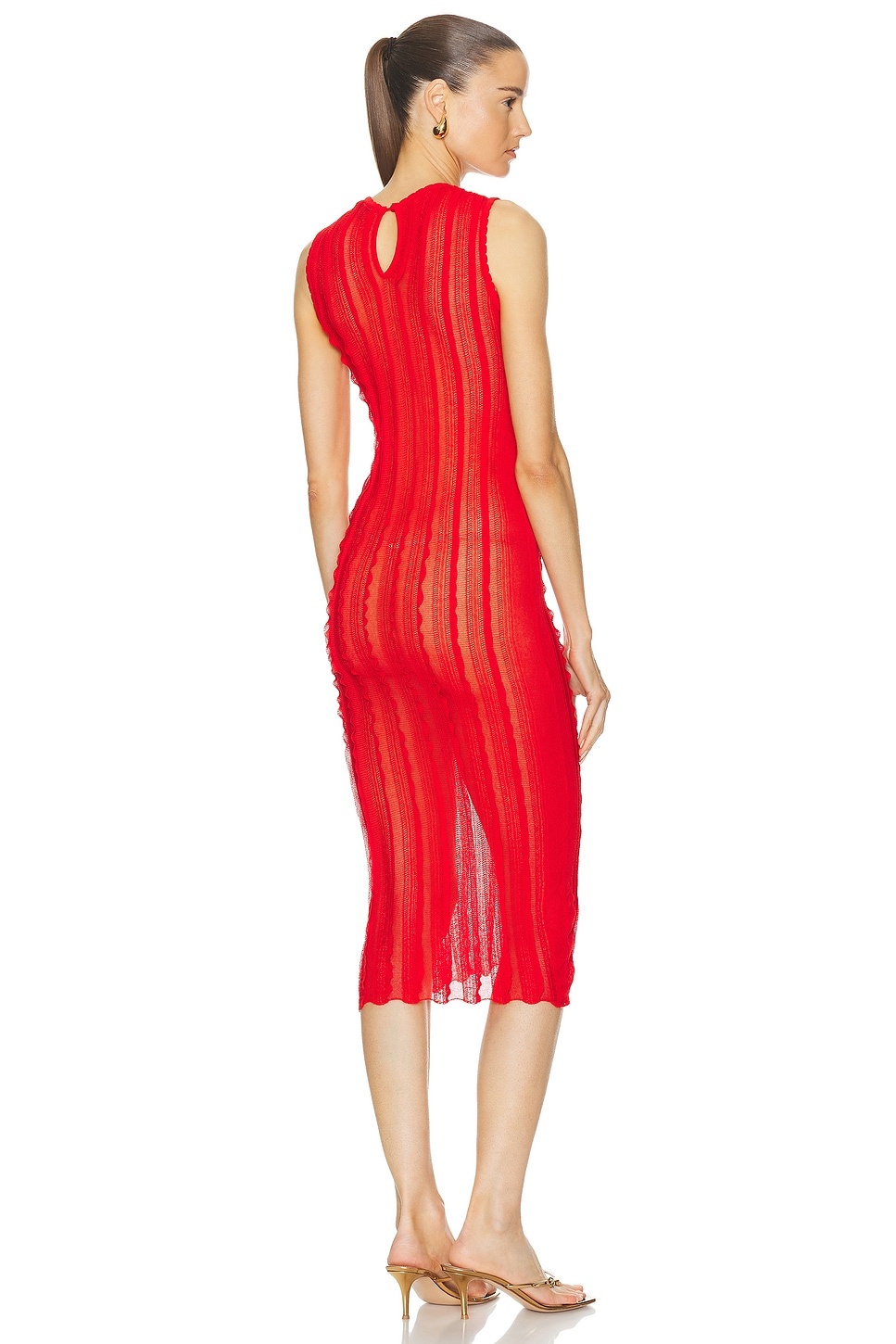 Midi Dress With Ruffles - 4