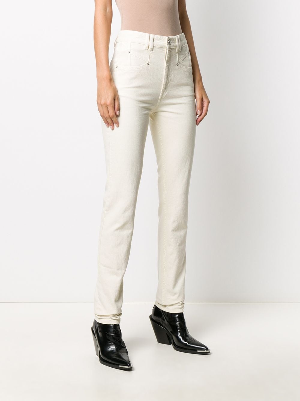 high-waisted slim-fit jeans - 3