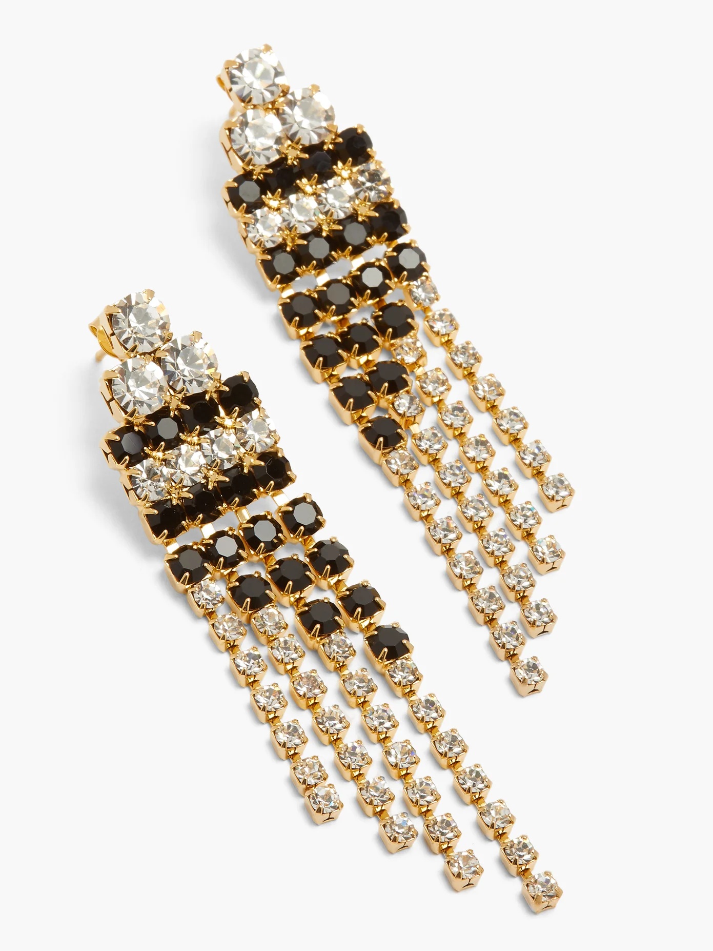 Domino crystal-embellished drop earrings - 2