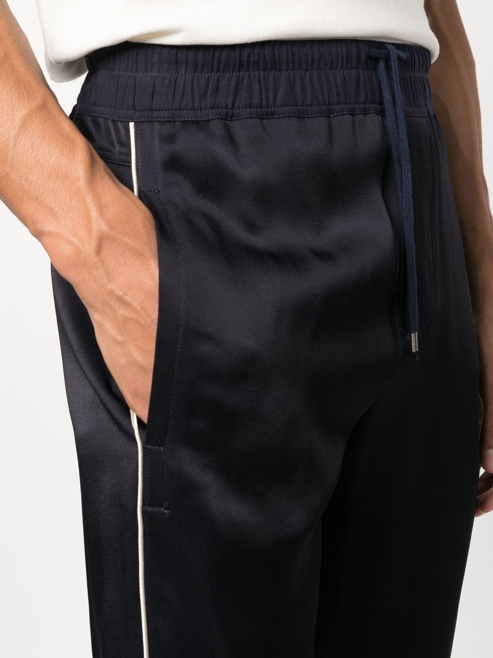 glossy-finish track pants - 5