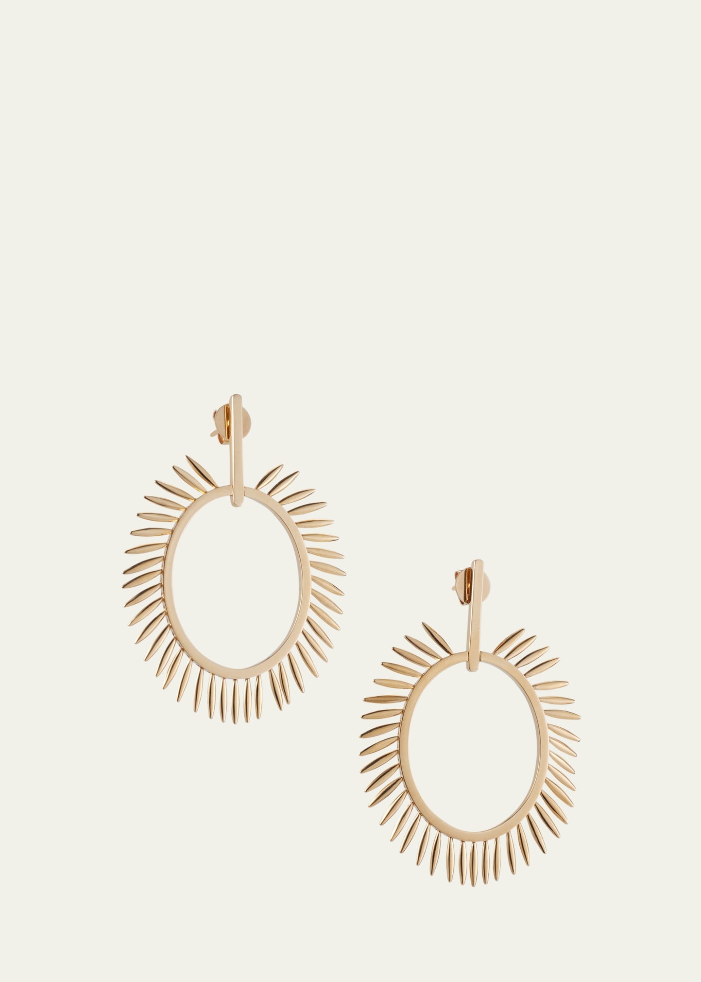 18K Yellow Gold Grass Sunny Earrings - 1