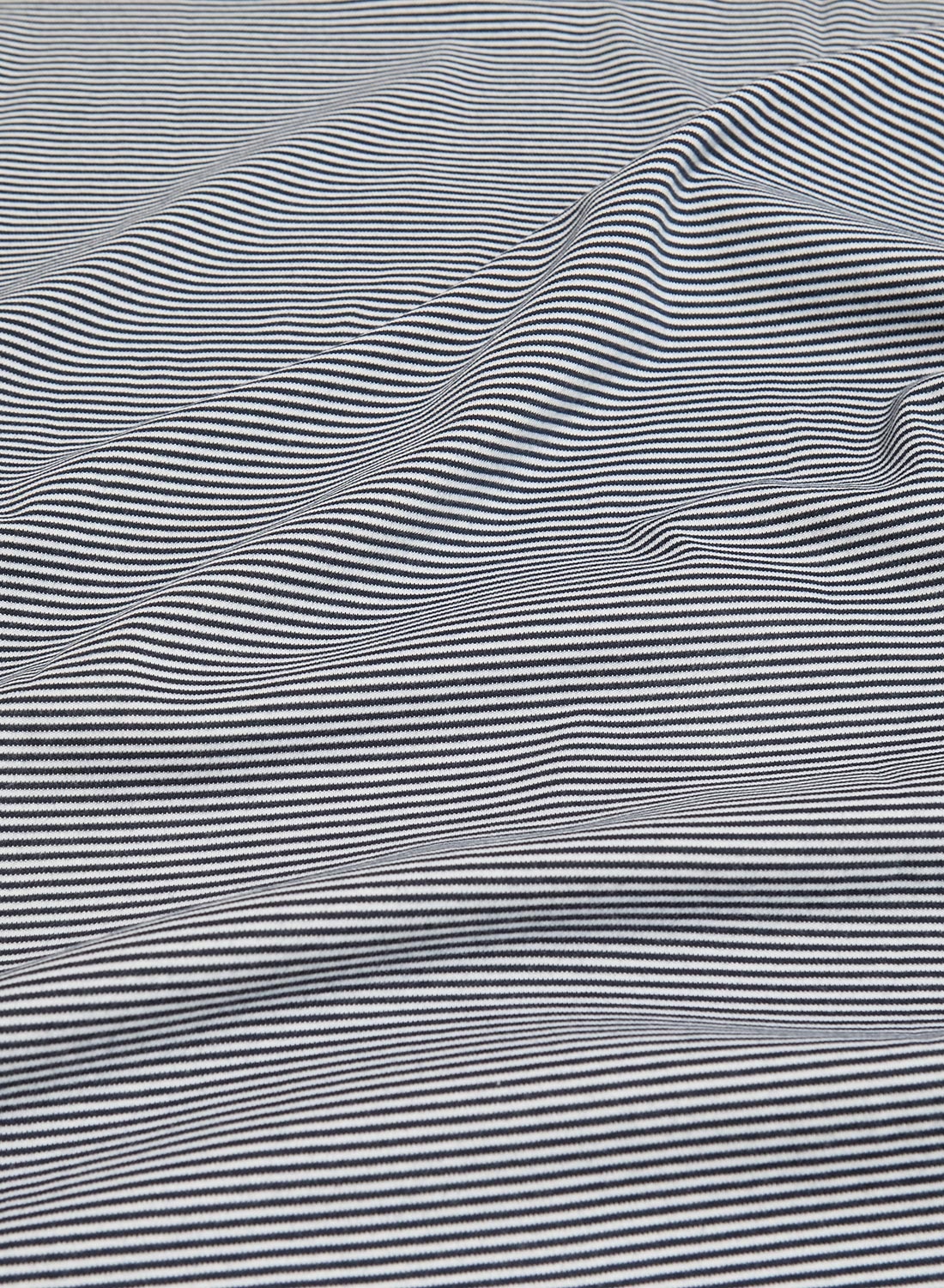 Nigel Cabourn x Sunspel Relaxed Heavyweight Supima Roll Neck in Navy/White Micro Stripe - 5