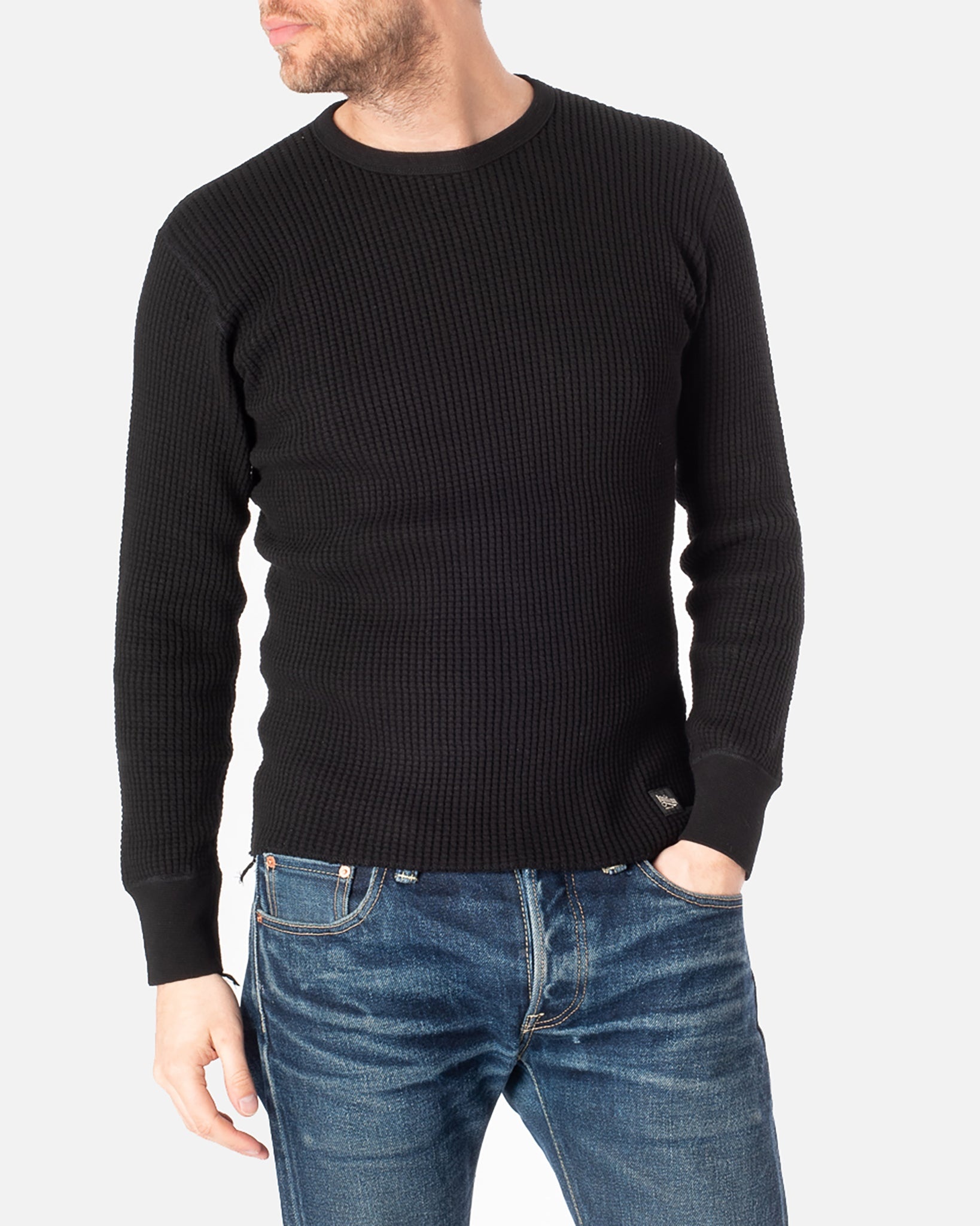 IGNITION WORKS THERMAL CREW NECK LONG SLEEVED TOP - BLACK - 4