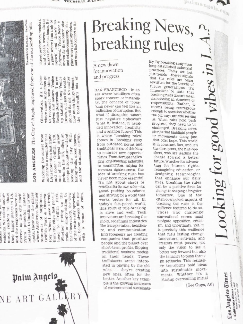 newspaper print T-shirt - 5