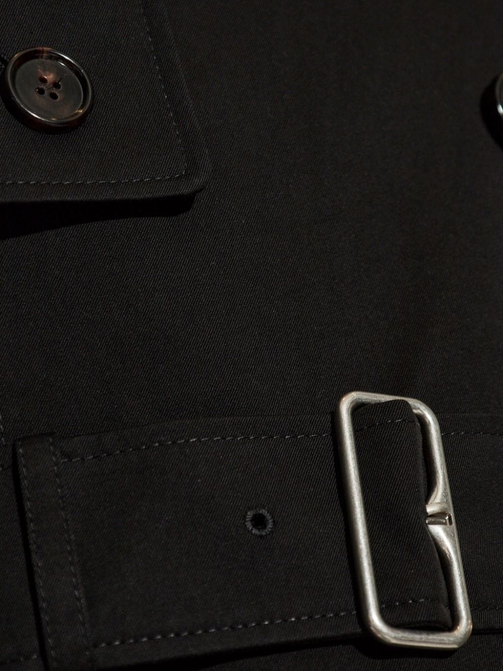 detachable-collar trench coat - 5