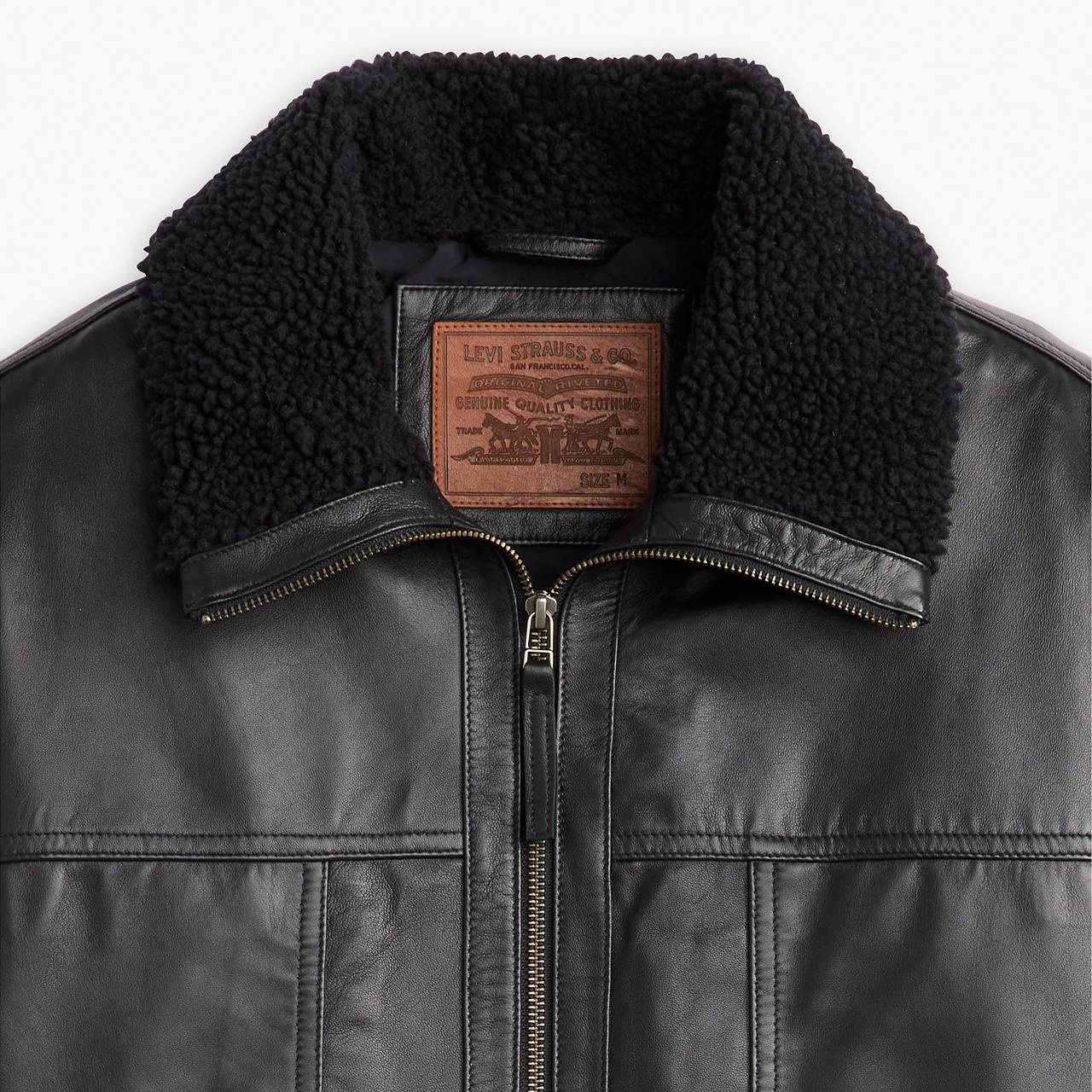 CRUZ LEATHER SHERPA JACKET - 6
