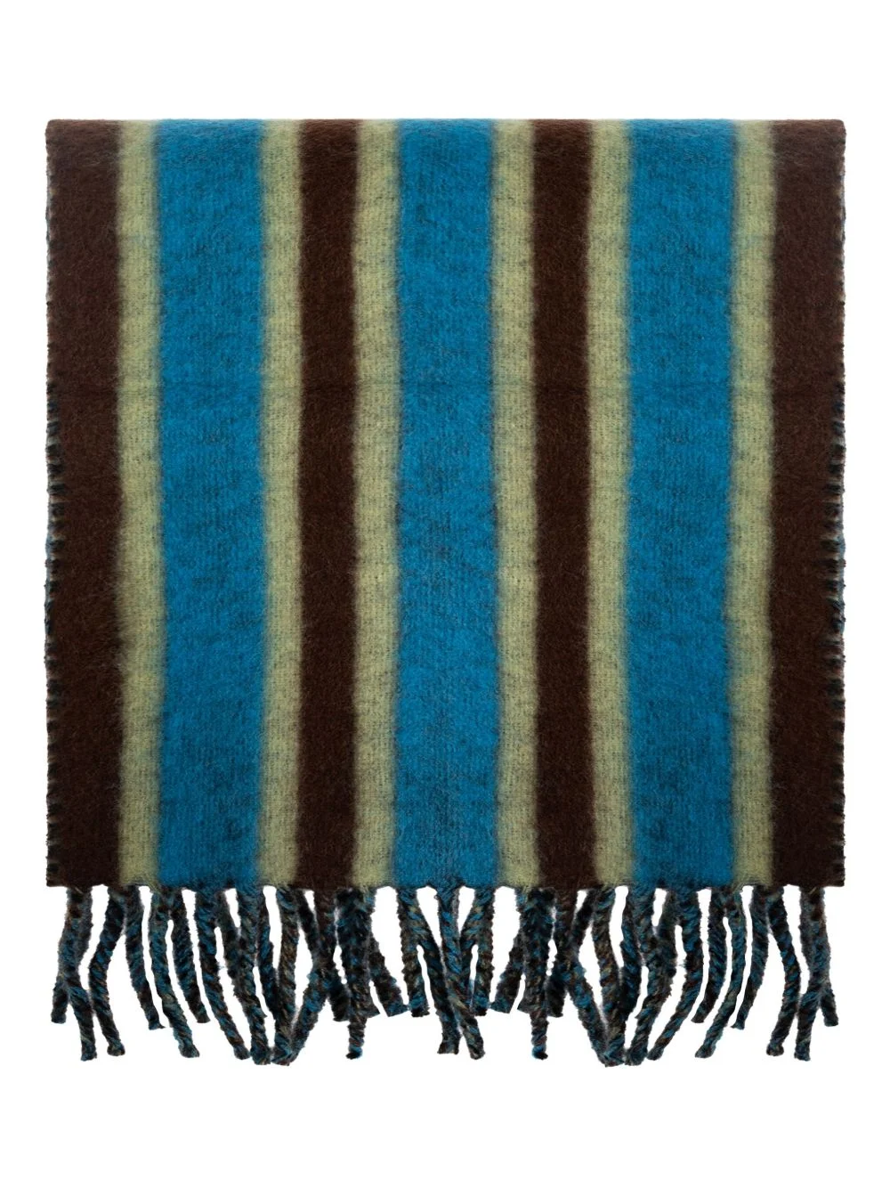 striped fringed scarf - 1