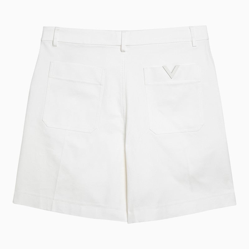 Valentino Ivory Cotton Bermuda Shorts Men - 2