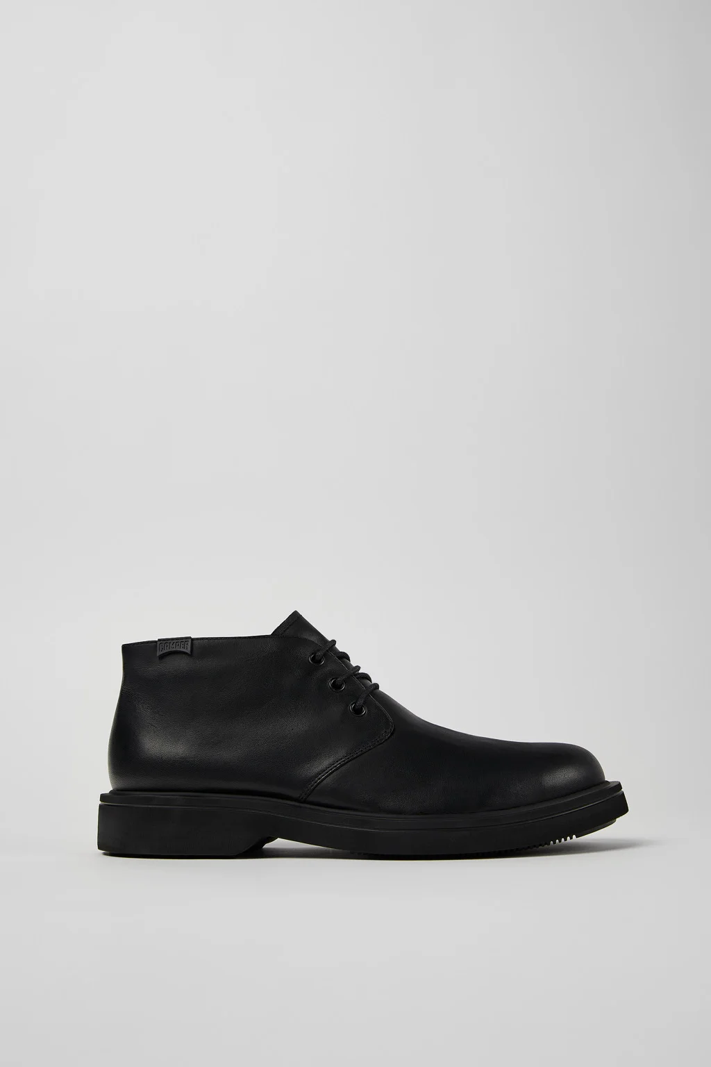 Norman Black Leather Ankle Boots for Men. - 1