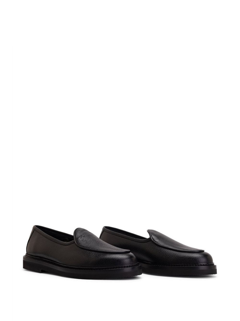 Jacques Solovière Alexis pebbled-leather loafers outlook