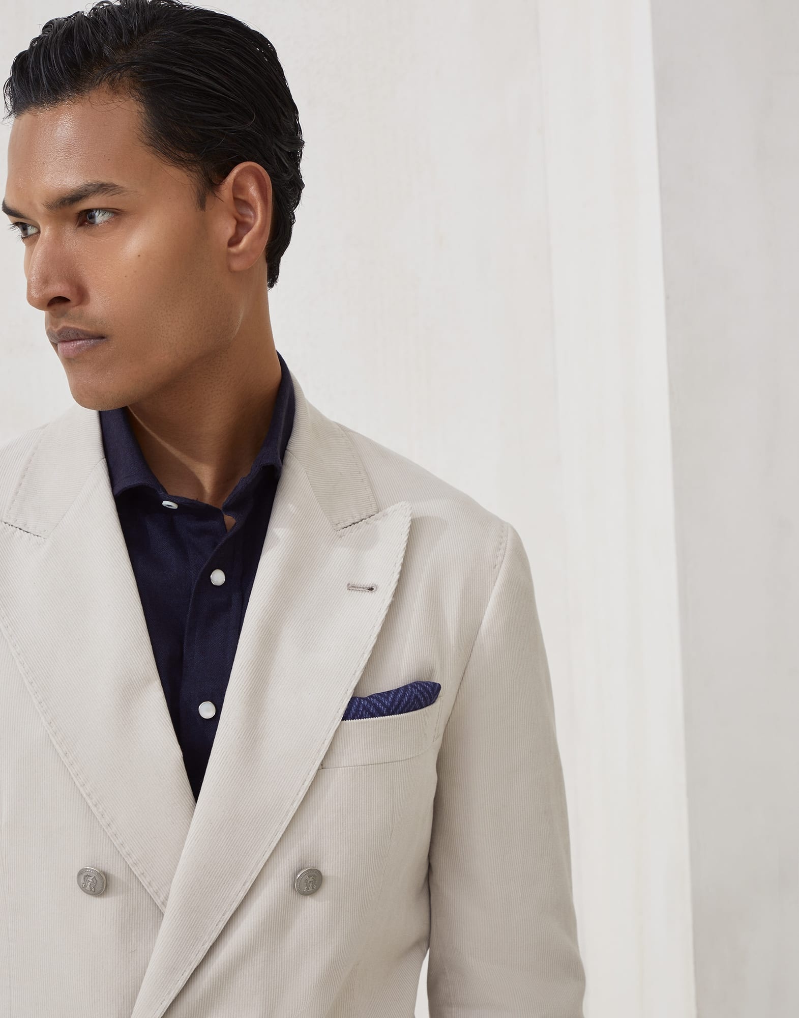 Silk chevron pocket square - 3
