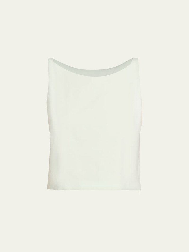 Sleeveless Bateau-Neck Top 1