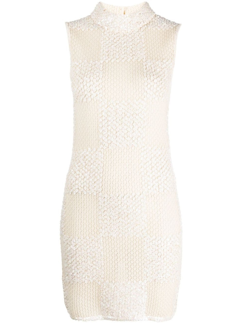 sequin-embellished knit dress 1