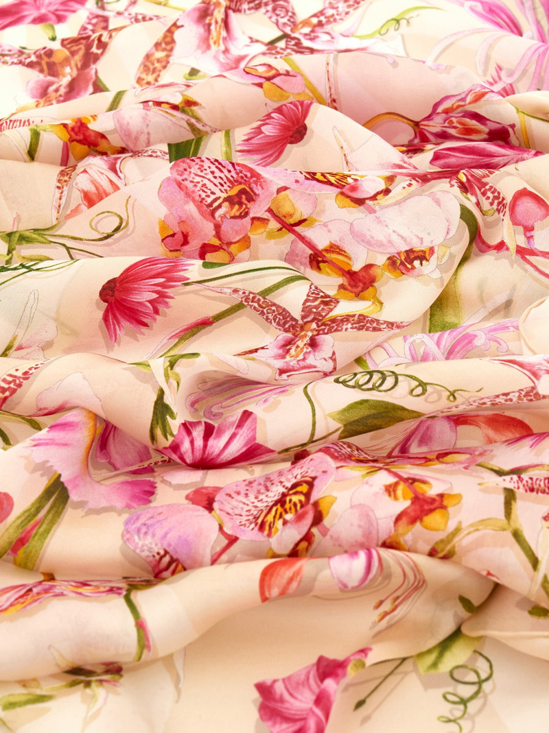 Gaia print silk scarf 5