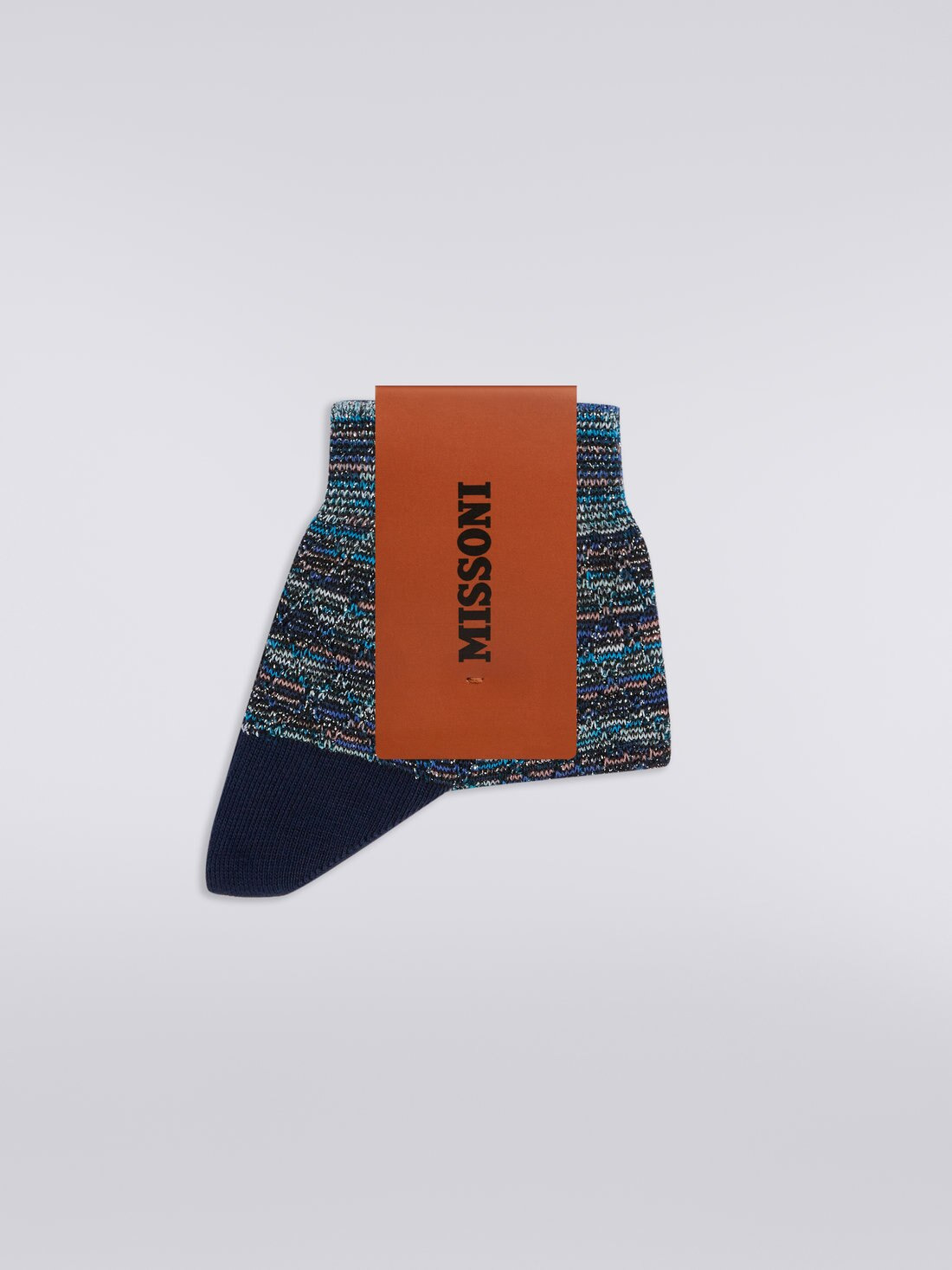 Short cotton blend socks with lurex - 2