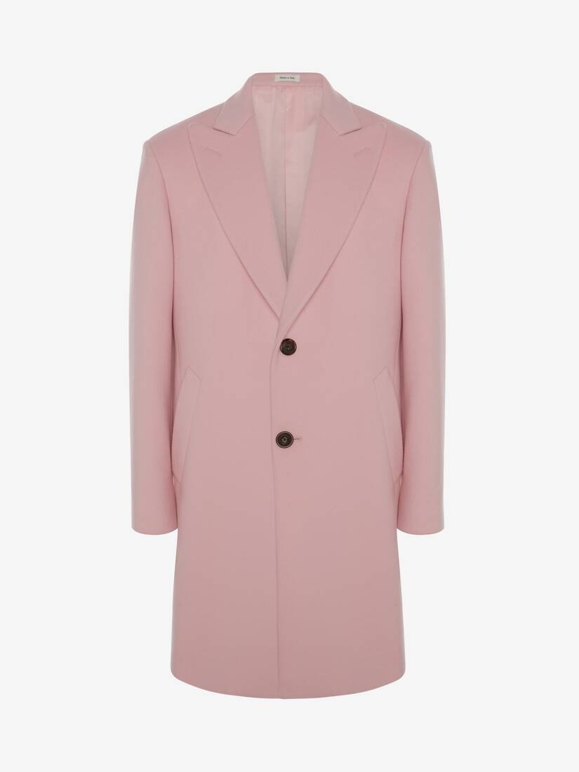 Oversized Wool Felt Coat in Sugar Pink - 1