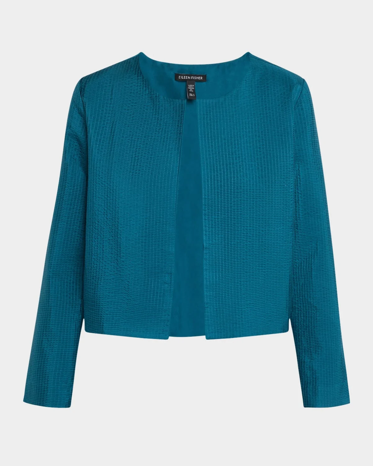 Boxy Quilted Silk Jacket - 1