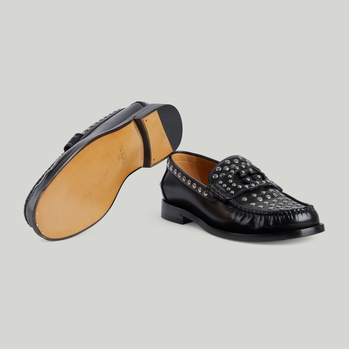 Men's Interlocking G loafer with studs - 6