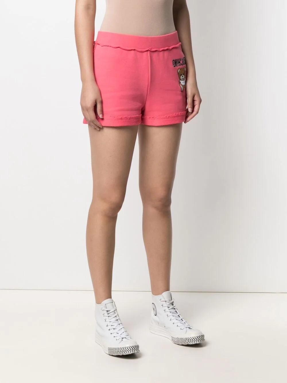 logo-embroidered jersey shorts - 3