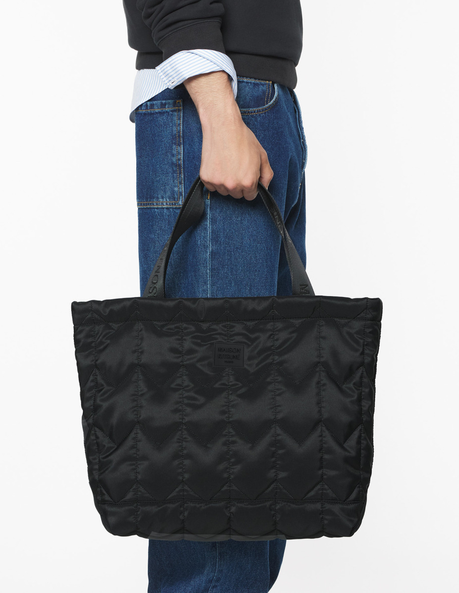 CHEVRON QUILTED LARGE TOTE - 2