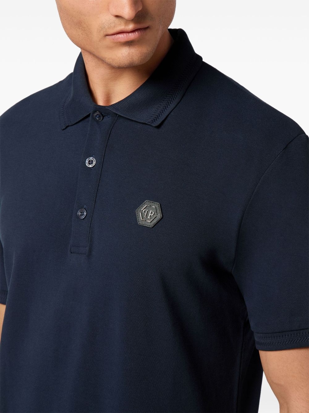 logo-appliqué polo shirt - 5