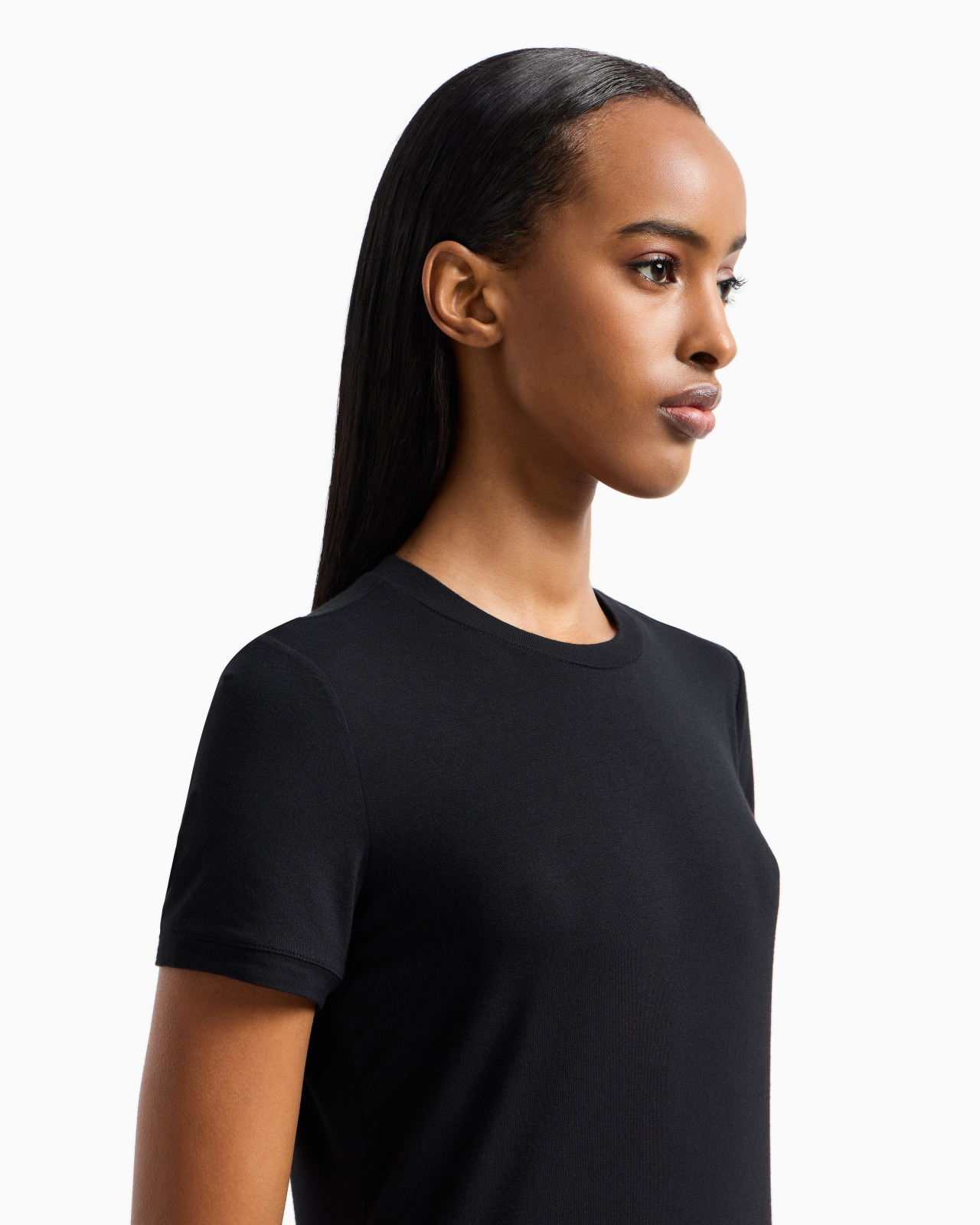 Stretch viscose jersey T-shirt - 5