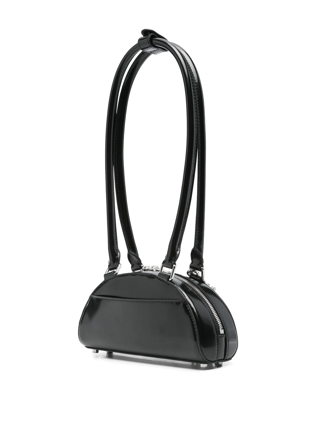 Black Leather Mini Shoulder Bag - 3