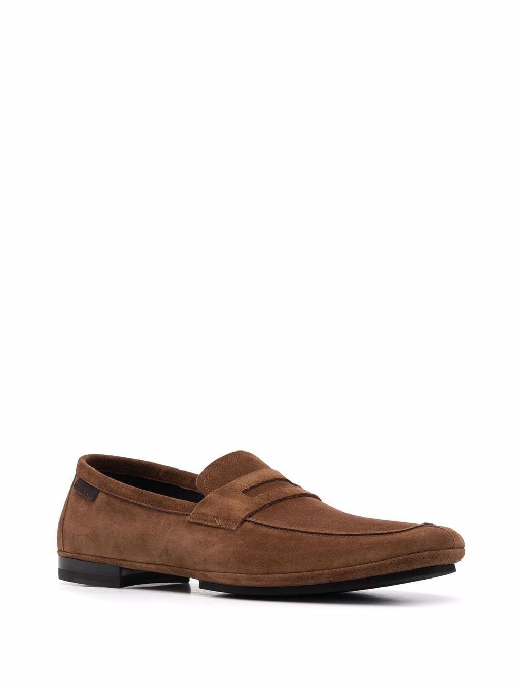 almond toe logo tab loafers - 2