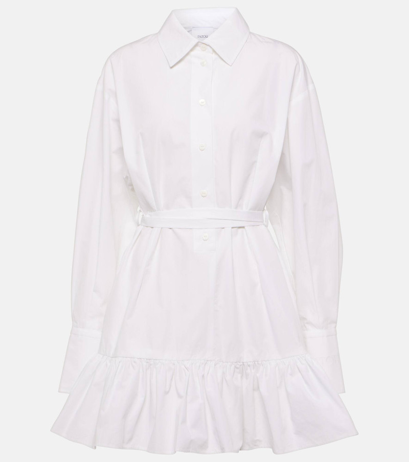 Ruffled cotton shirt dress 1