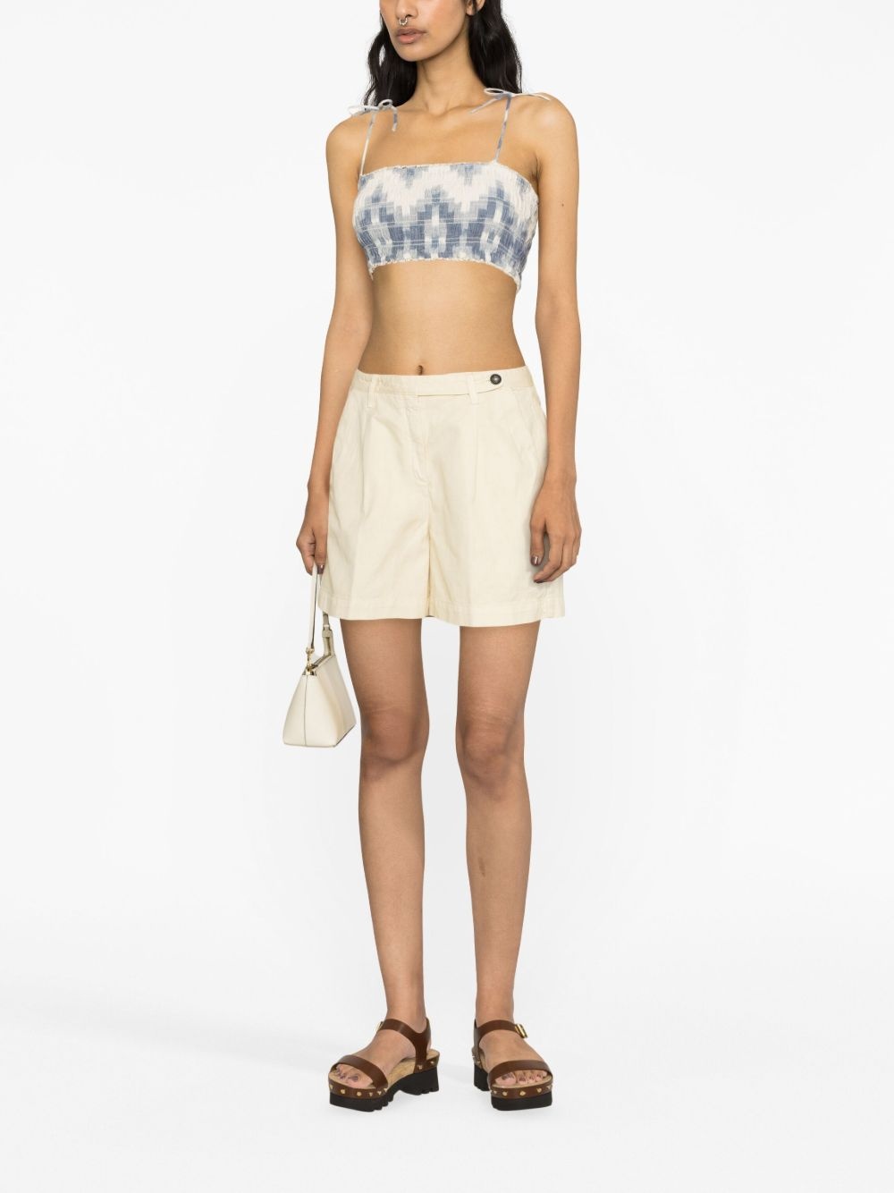 cotton-linen bermuda shorts - 2