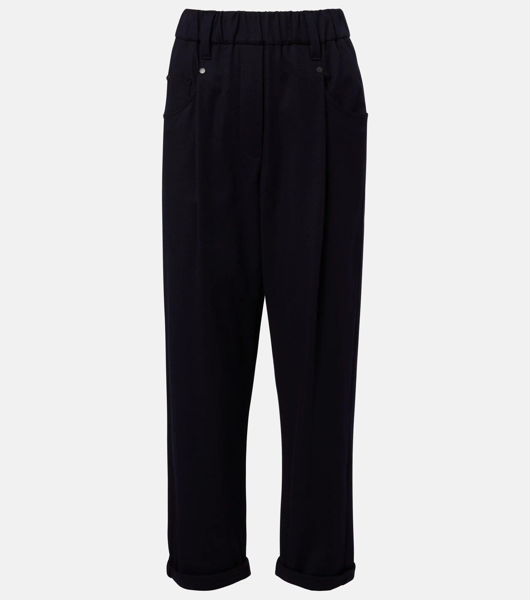 Monili cotton-blend straight pants - 1