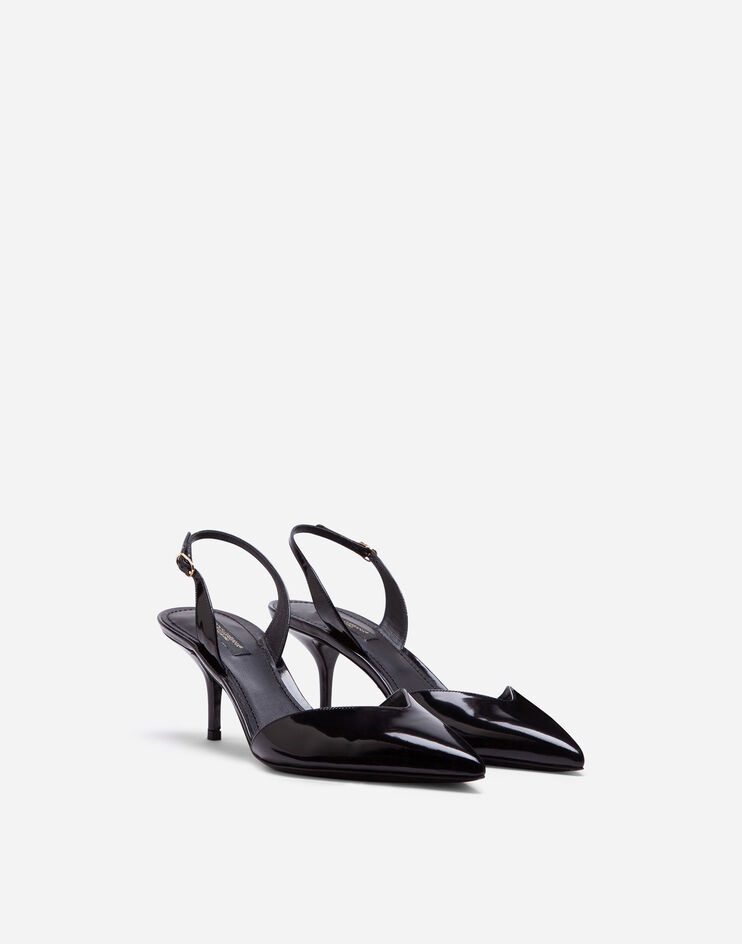 Polished calfskin slingbacks - 2