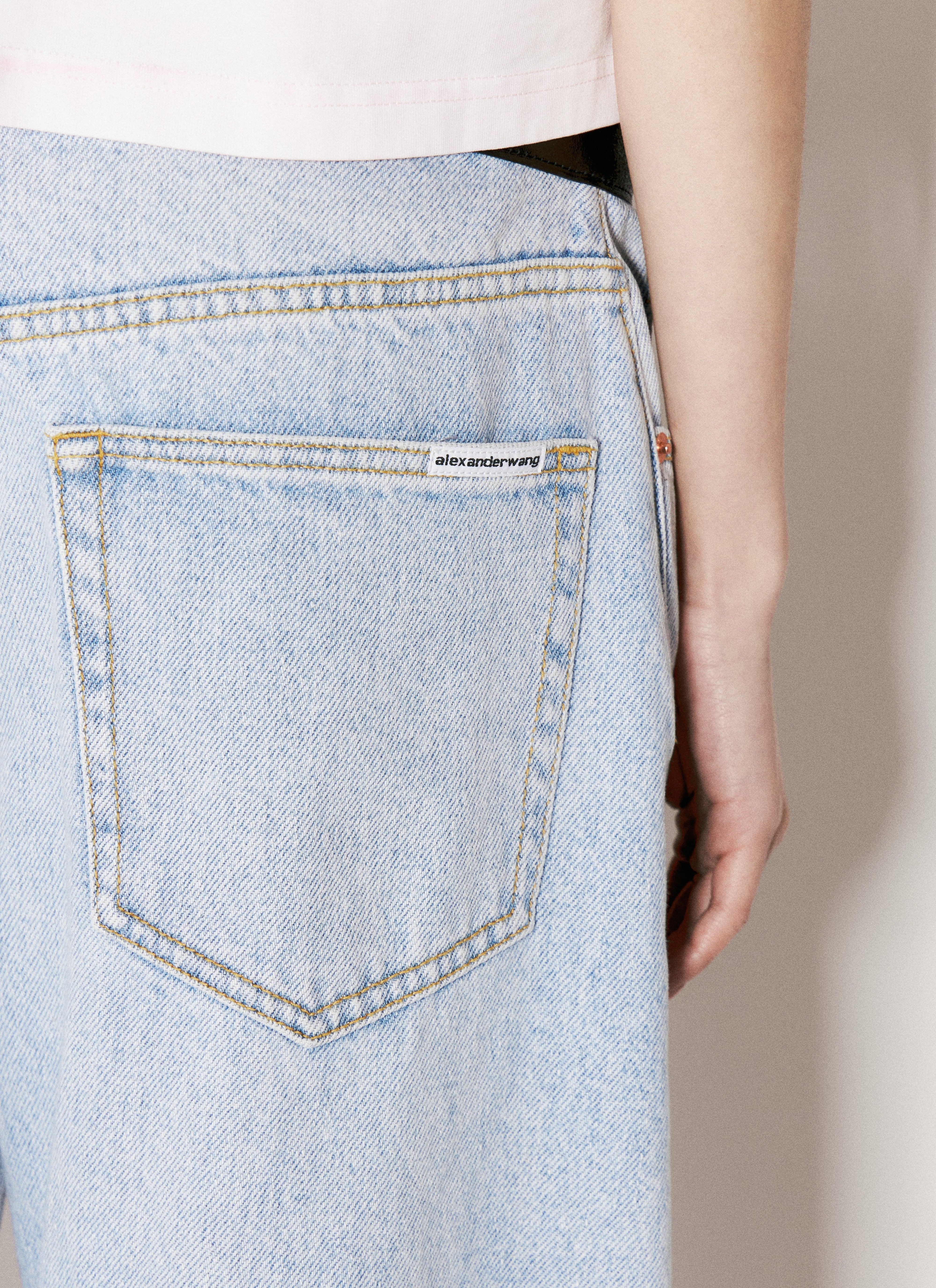 Alexander Wang Women Leather Belt Balloon Jeans - 5