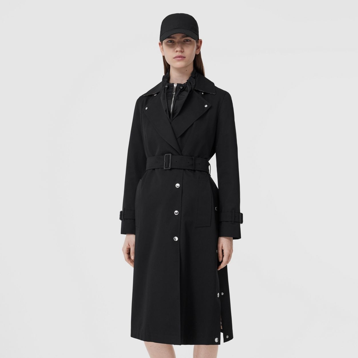 Cotton Gabardine Belted Trench Coat - 7