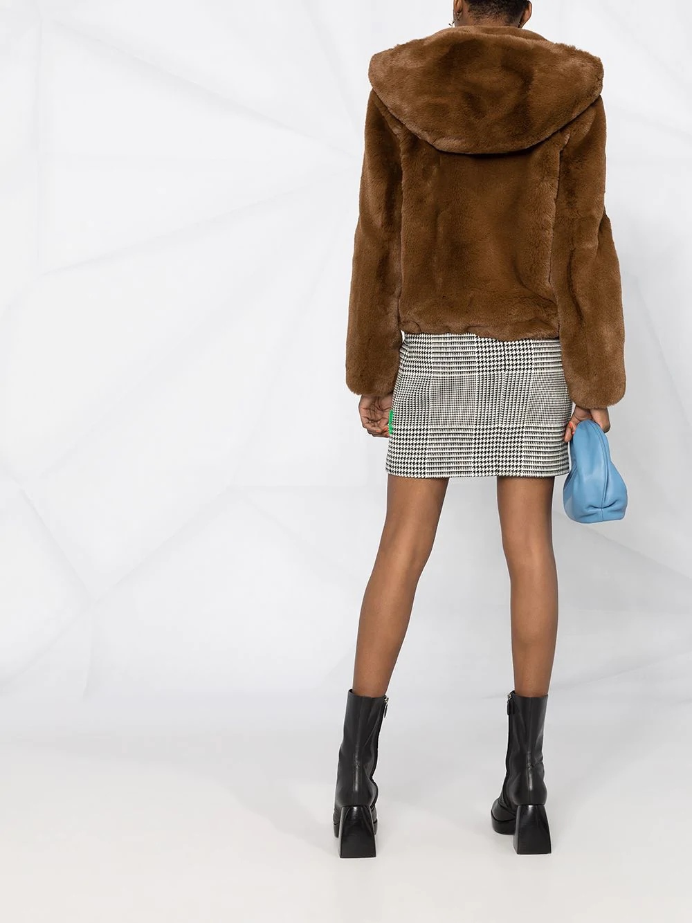 faux-fur cropped jacket - 4