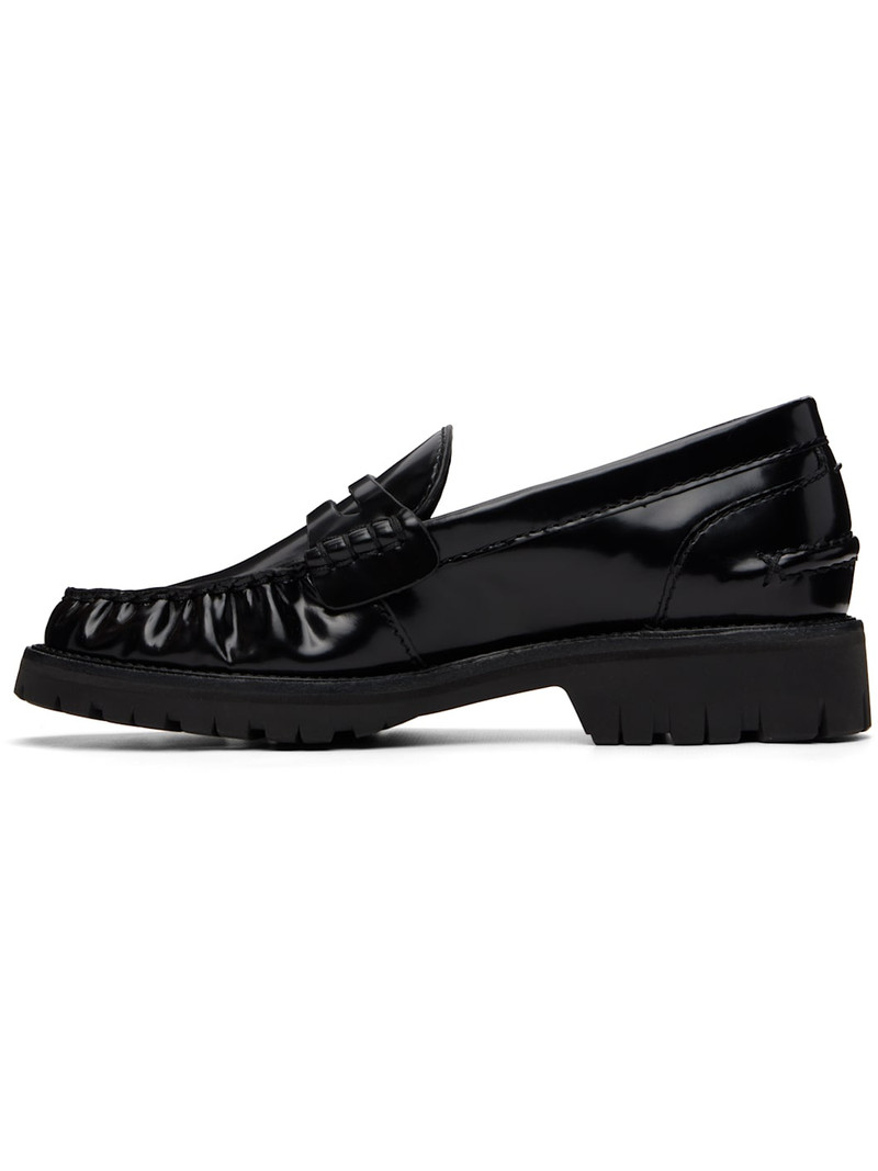 rag & bone Black Corey Leather Loafers outlook