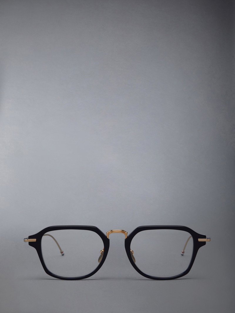 ACETATE AND TITANIUM RECTANGULAR EYEGLASSES - 1