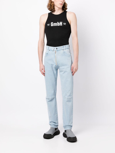 GmbH washed straight-leg jeans outlook
