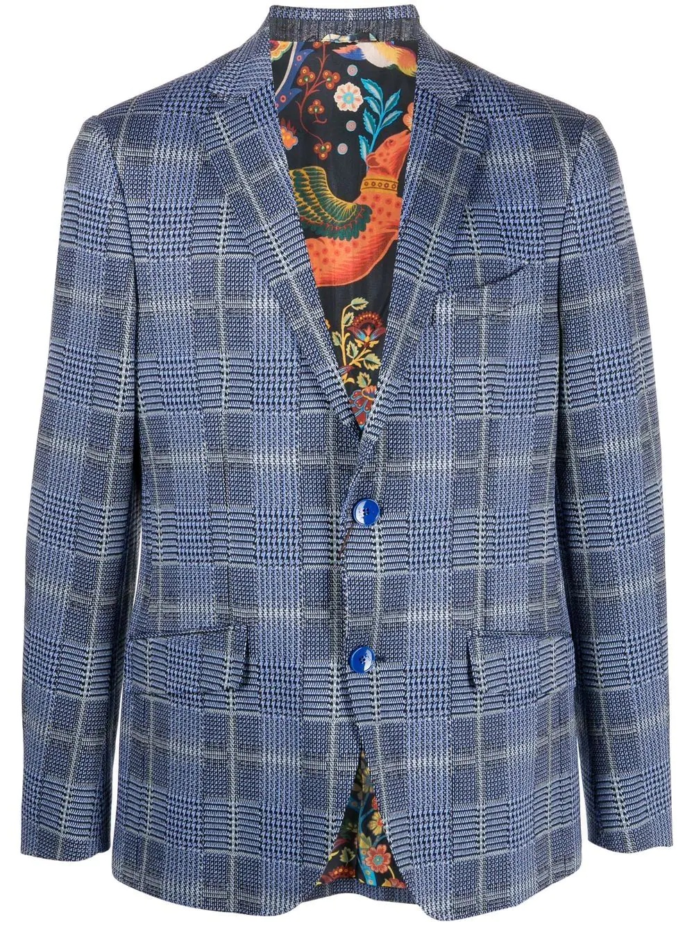 checked tailored blazer - 1